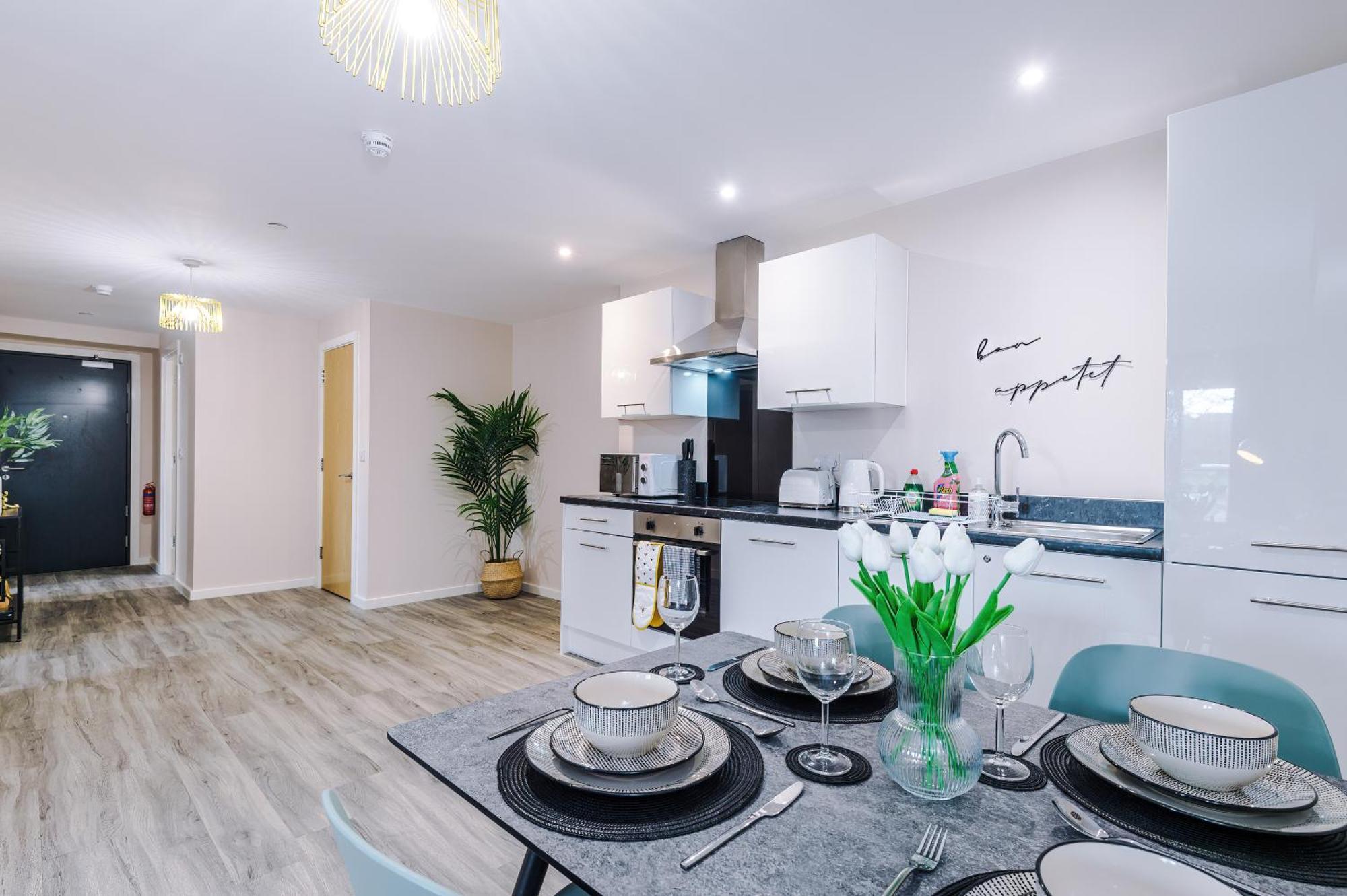 Deluxe New Build 2 Bedroom 2 Bathroom Apartment - Free Secure Parking Manchester Eksteriør bilde